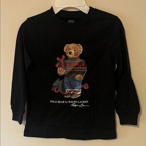 Ralph Lauren Black Polo Bear Long-Sleeve Tee